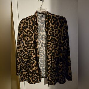 Women's Size M Leopard Print Cardigan